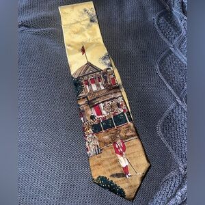 Vintage JHM Sports Golf Club Themed Yellow Tie